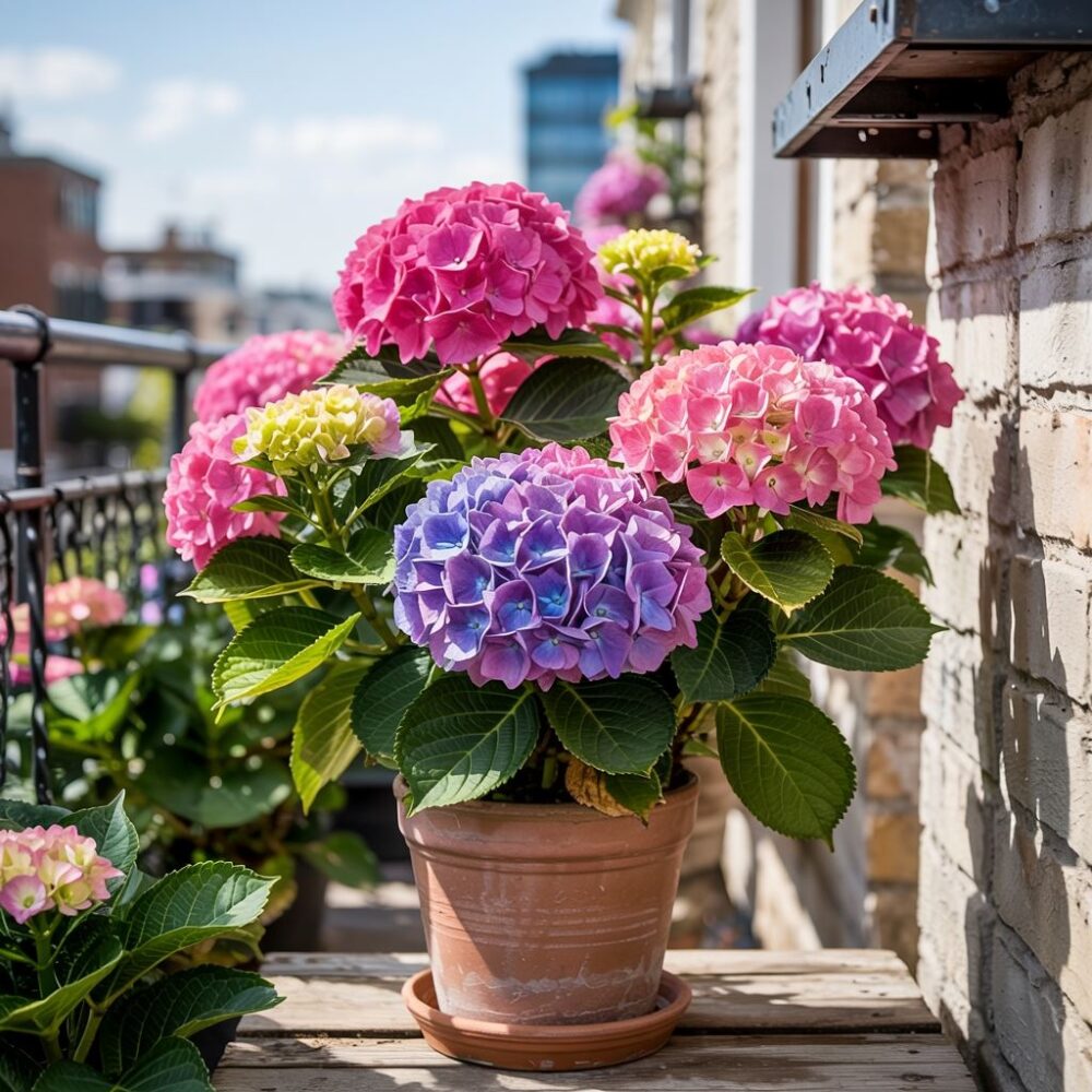 balkon z roślinami ozdobnymi