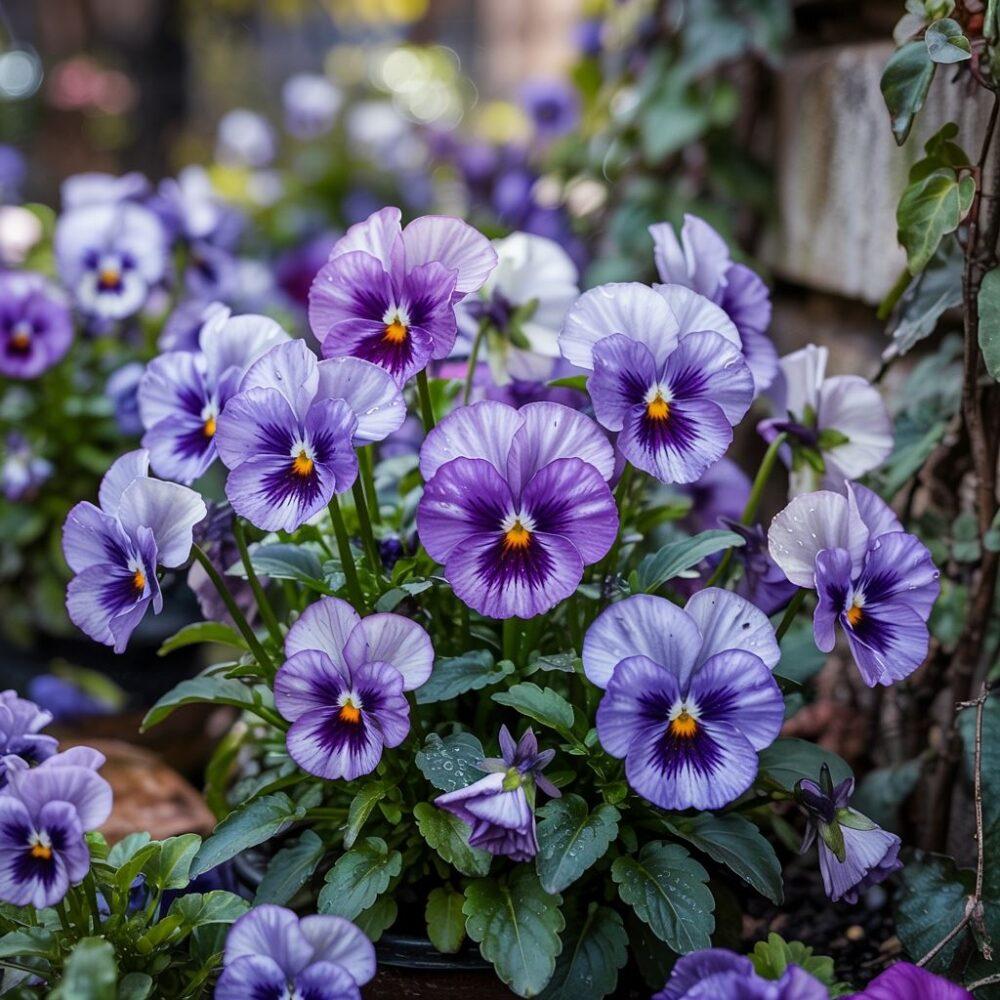 bratki w pełni kwitnienia