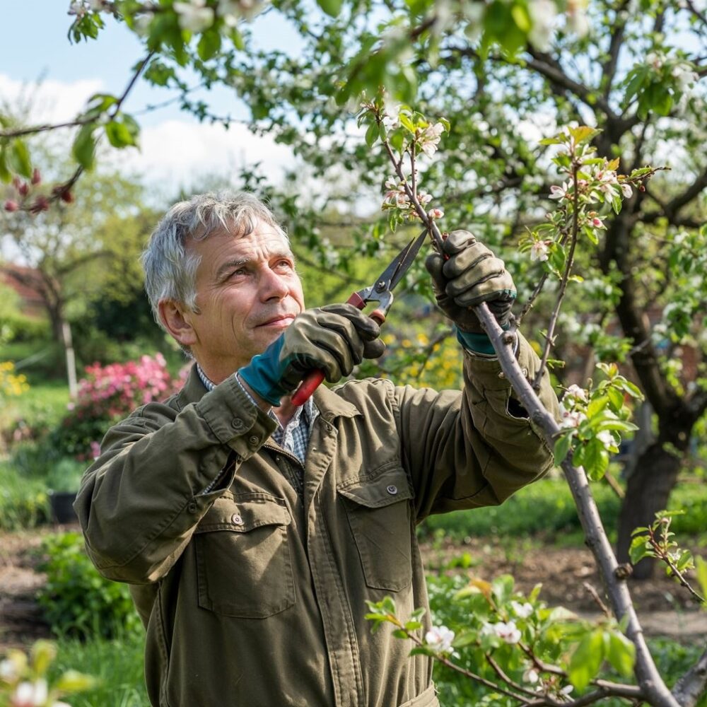 gałęzie śliwy po przycięciu