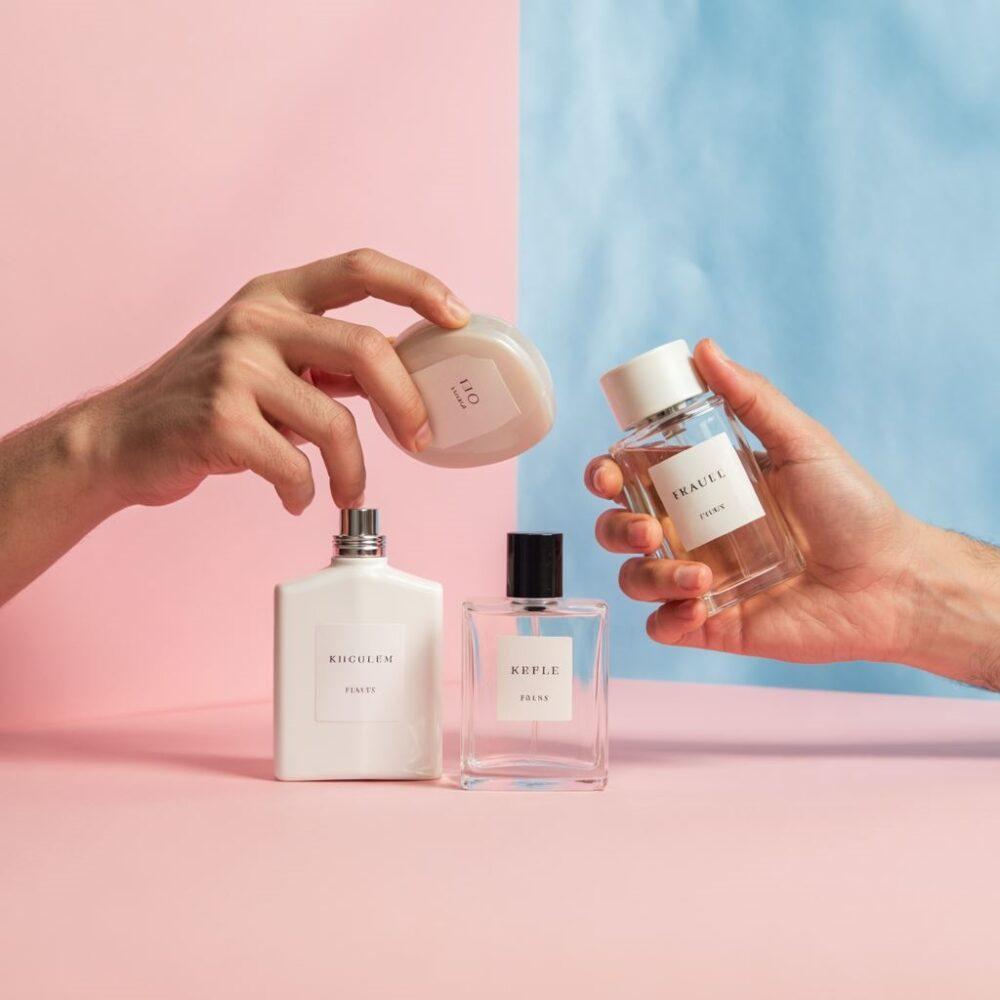 kolorowe flakony perfum