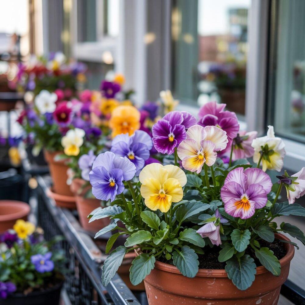 kwiaty balkonowe bratki