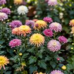 kwiaty chryzantemy z bliska