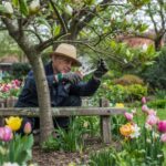 kwiaty magnolii w ogrodzie