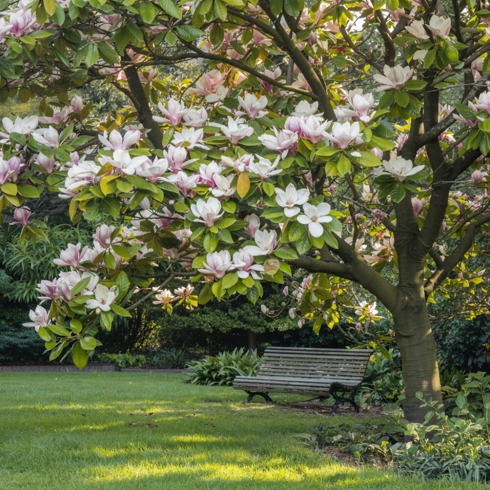magnolia w ogrodzie