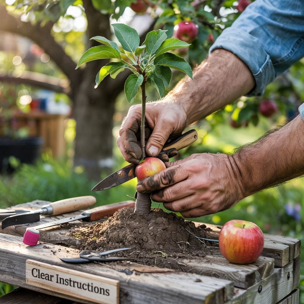 narzędzia do szczepienia jabłoni