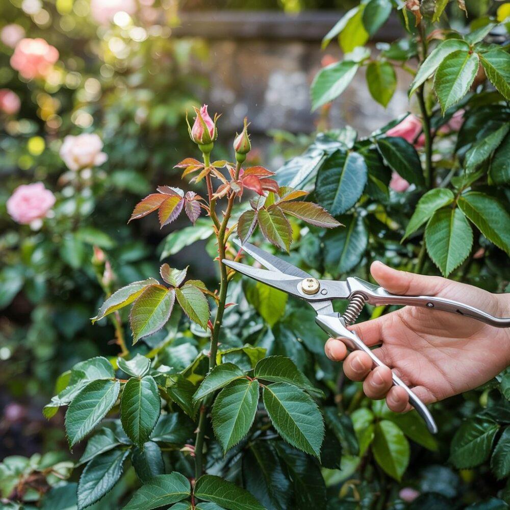 ogrodnik z sekatorem