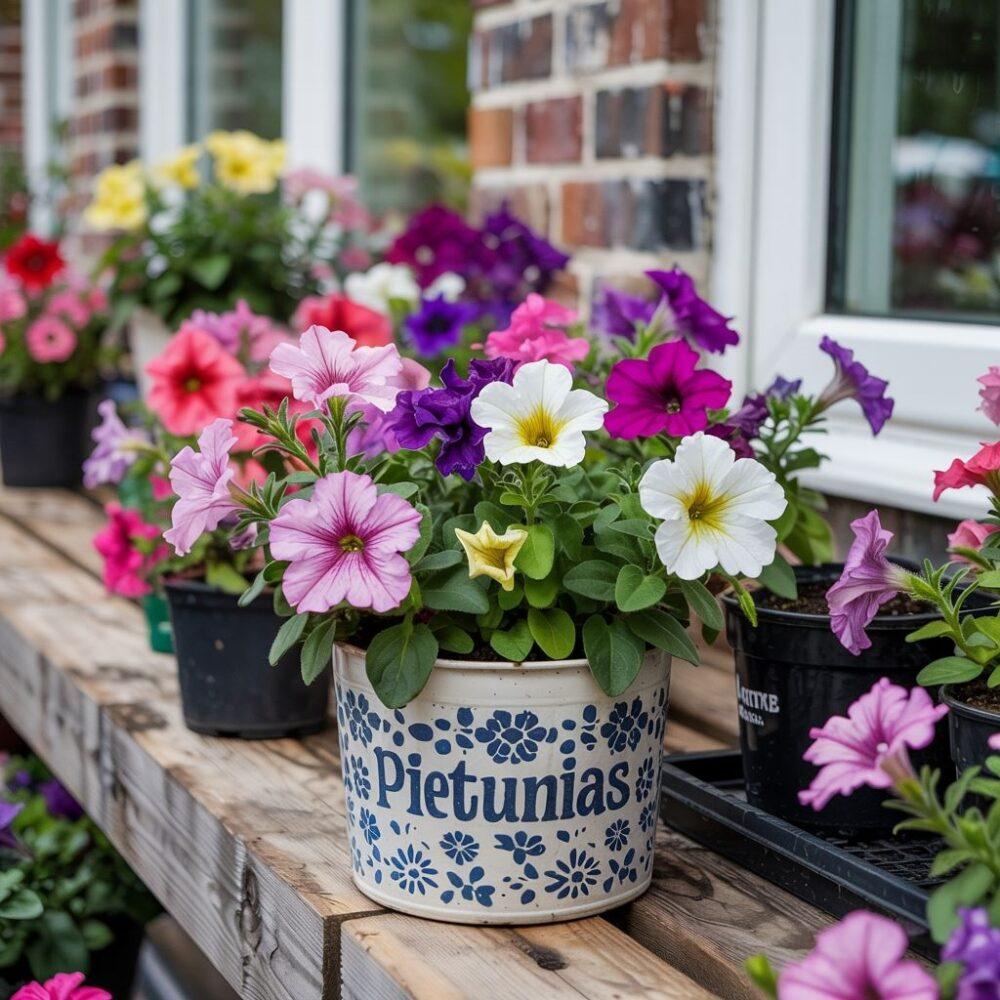 petunie w doniczce