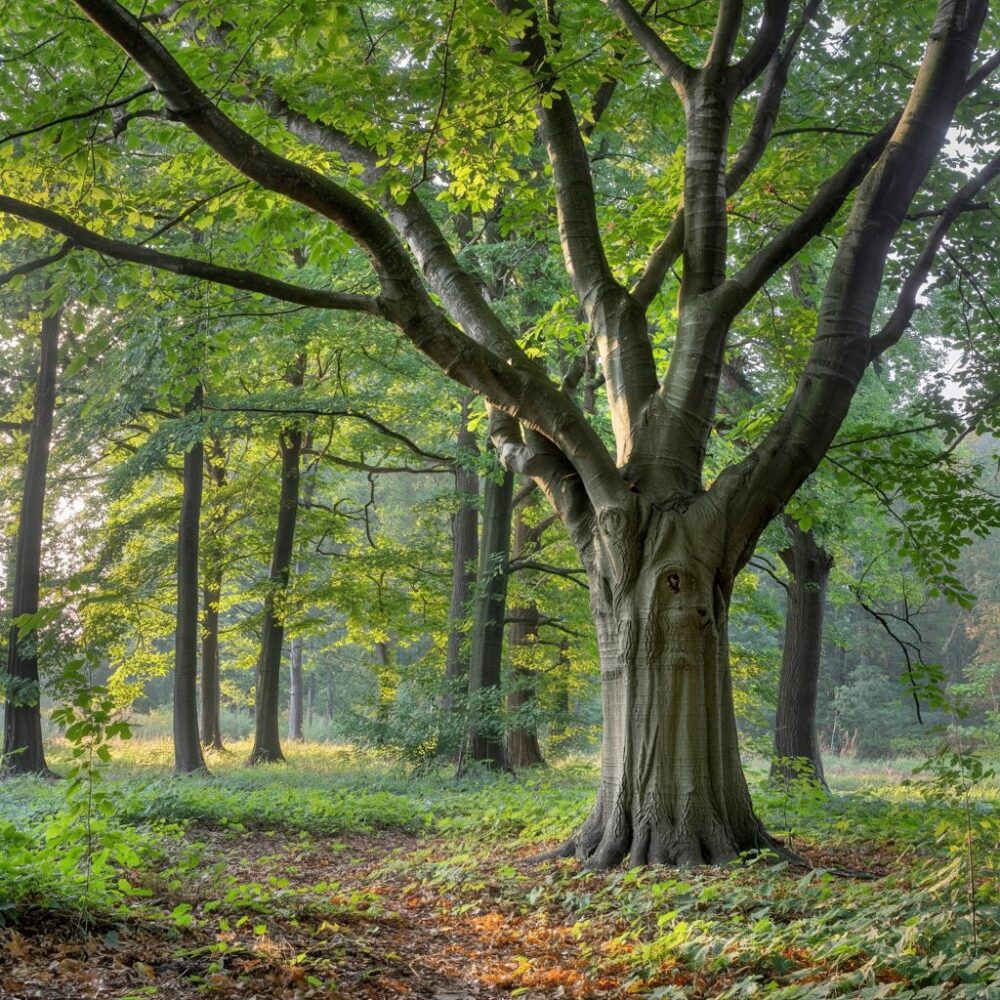 pień drzewa bukowego