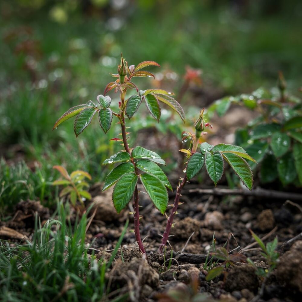 porównanie pędów róży