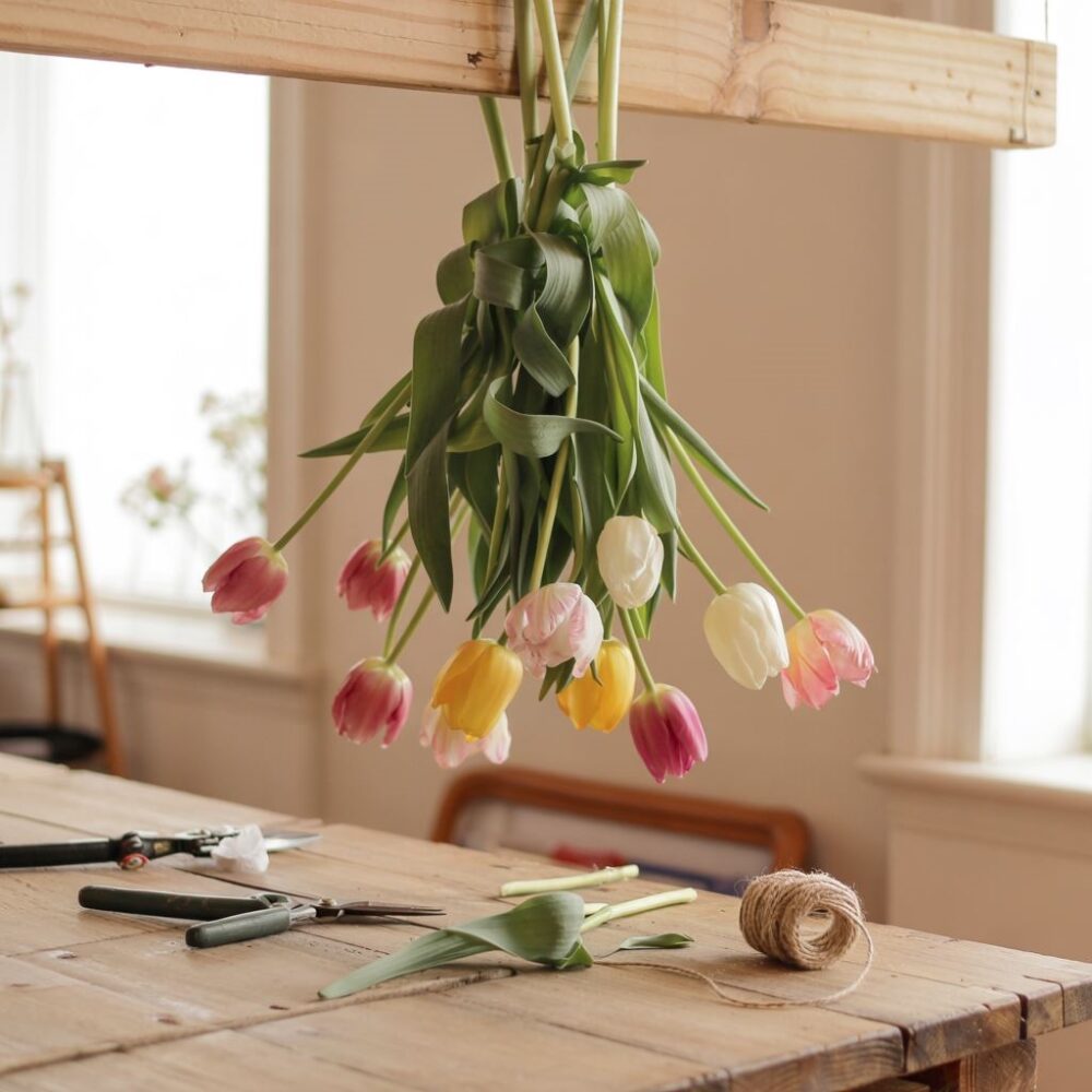 proces suszenia tulipanów