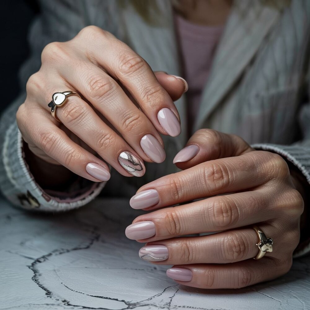 subtelny manicure dla 60 latki