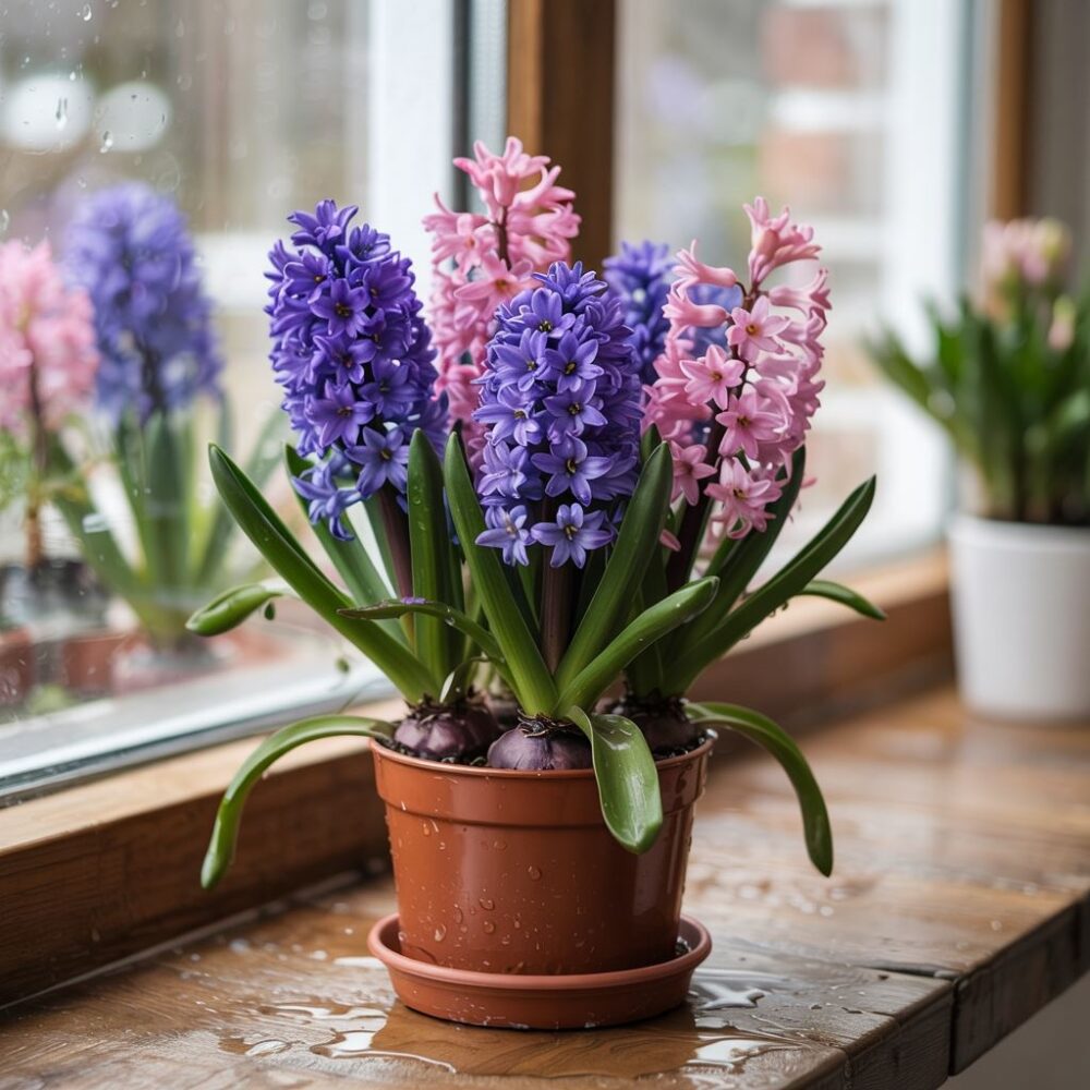 zdrowe liście hiacynta