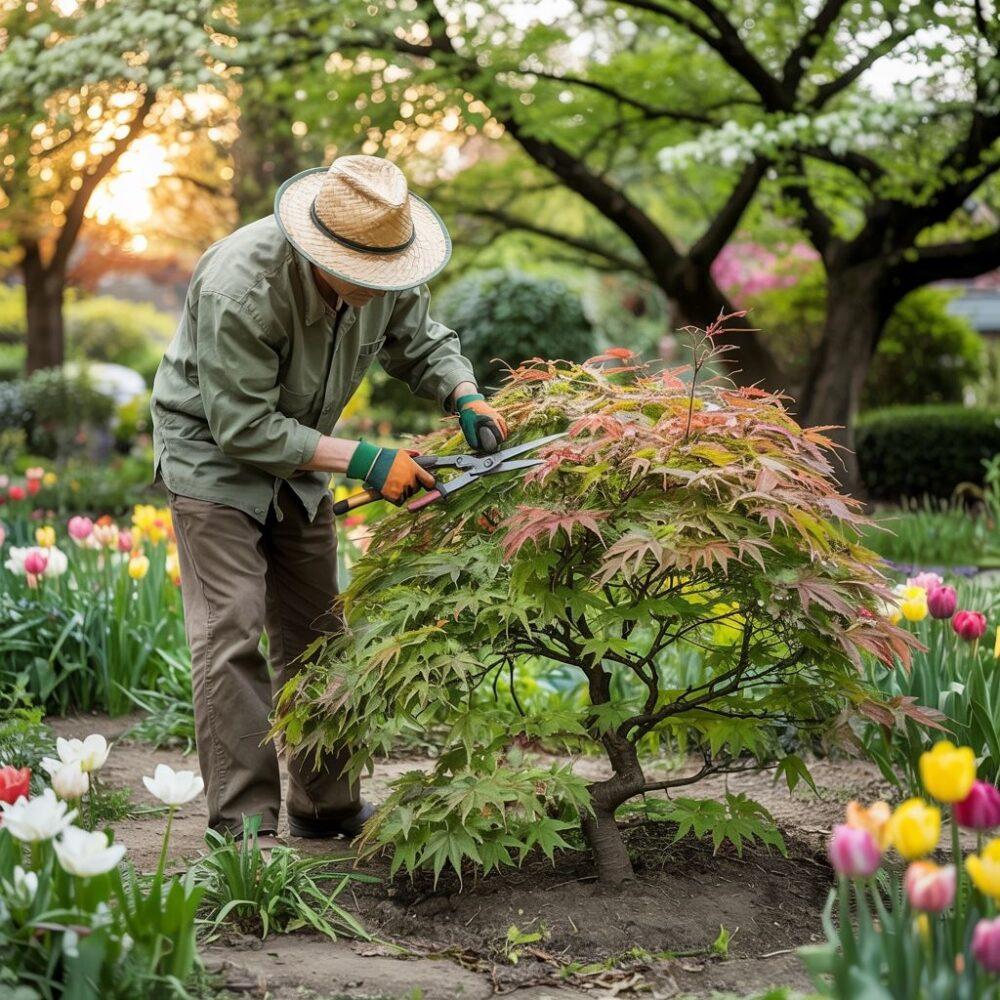 zielone liście klonu kulistego
